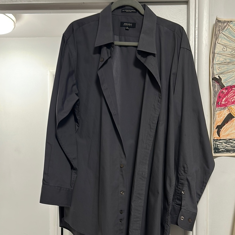 Angelo Rossi Gray Button-Up Shirt size 18.5
